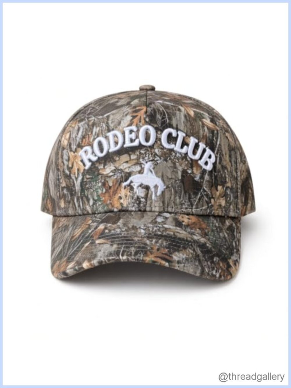 Rodeo Club Camo Cotton Snapback Trucker Hat Western Unisex